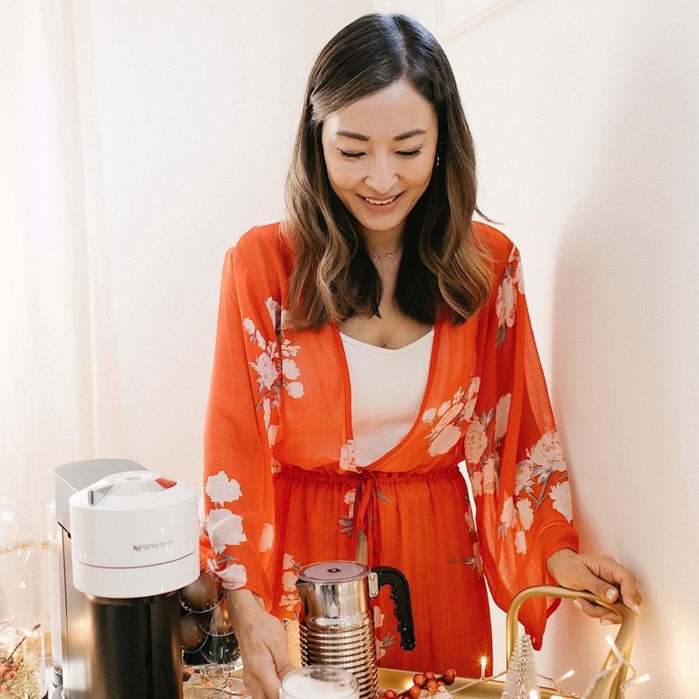 Stunning red floral If By Sea kimono/ robe